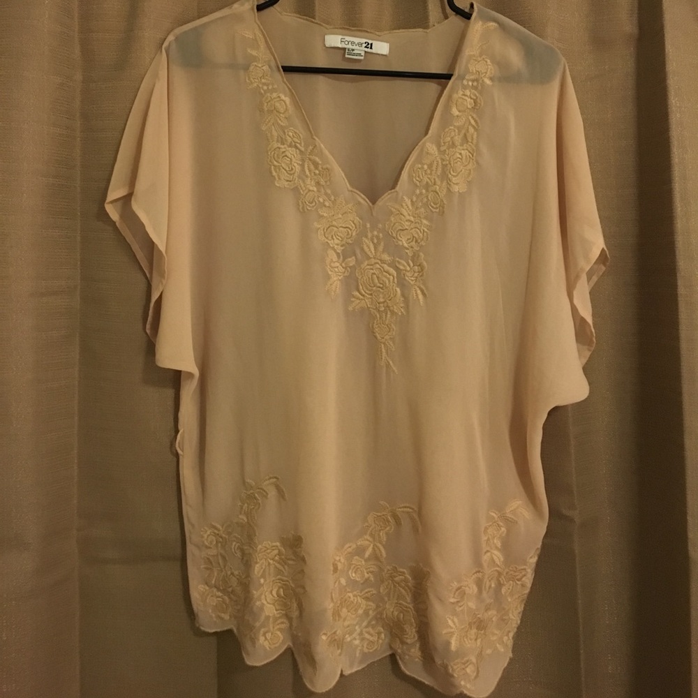 Tan lace top