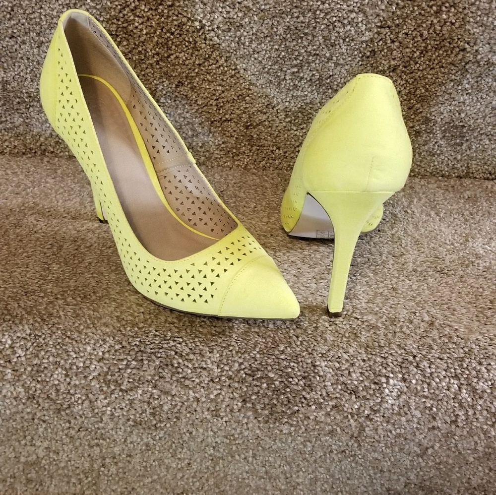 Neon Yellow Heels