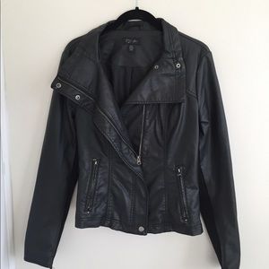 Black Faux Leather Jacket