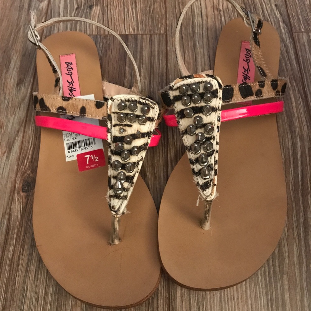 REDUCED -Betsey Johnson Leopard Sandals