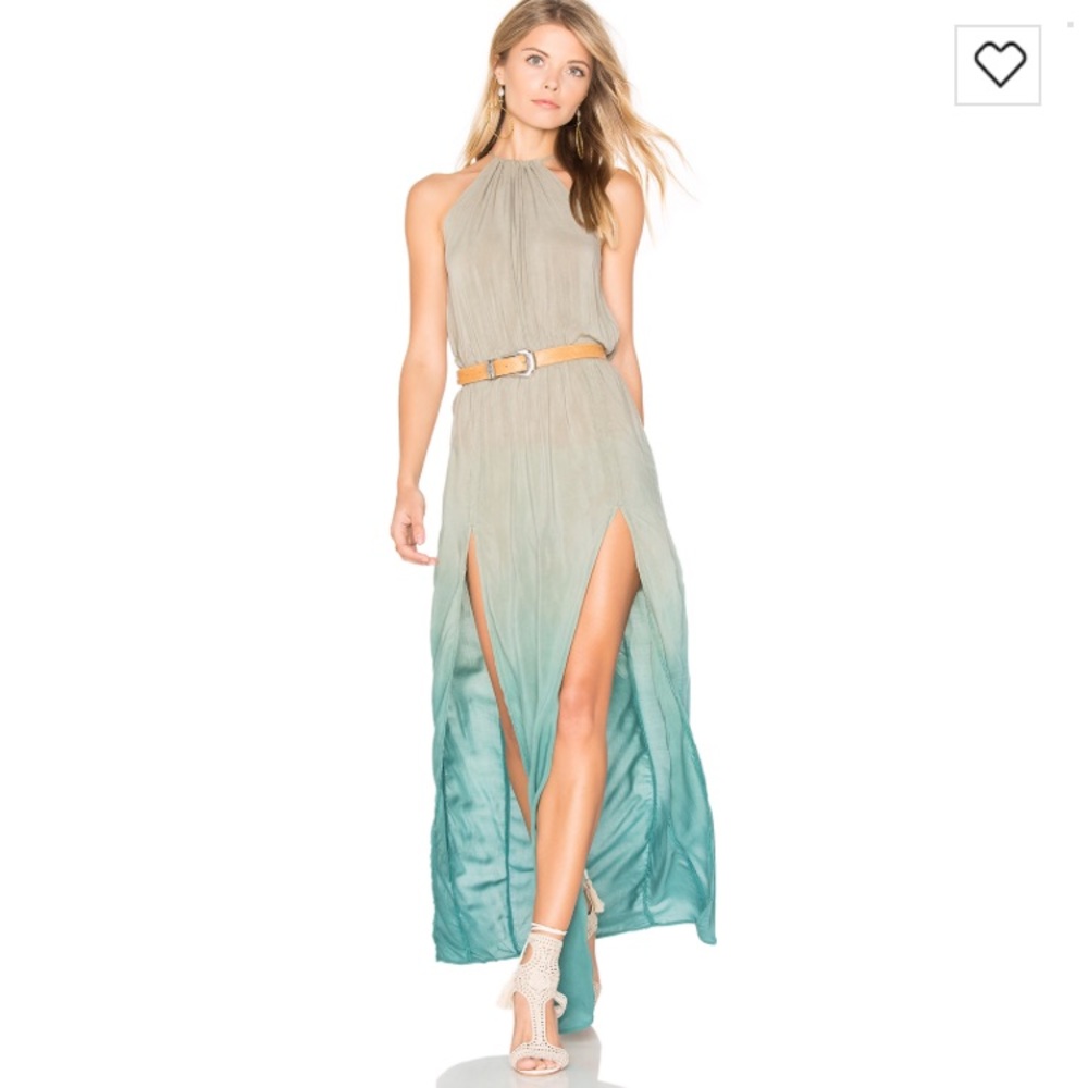 Blue Life slit halter dress