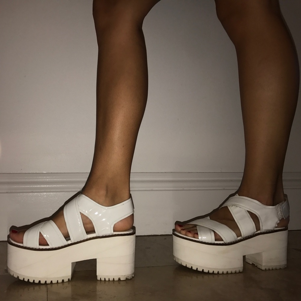 White platform shoes