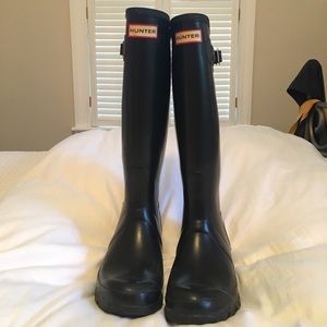 Original Hunter Boots - Black Matte Tall. Sz 6