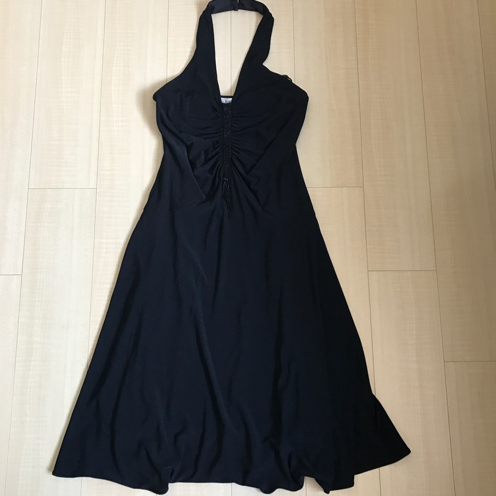 Halter black dress
