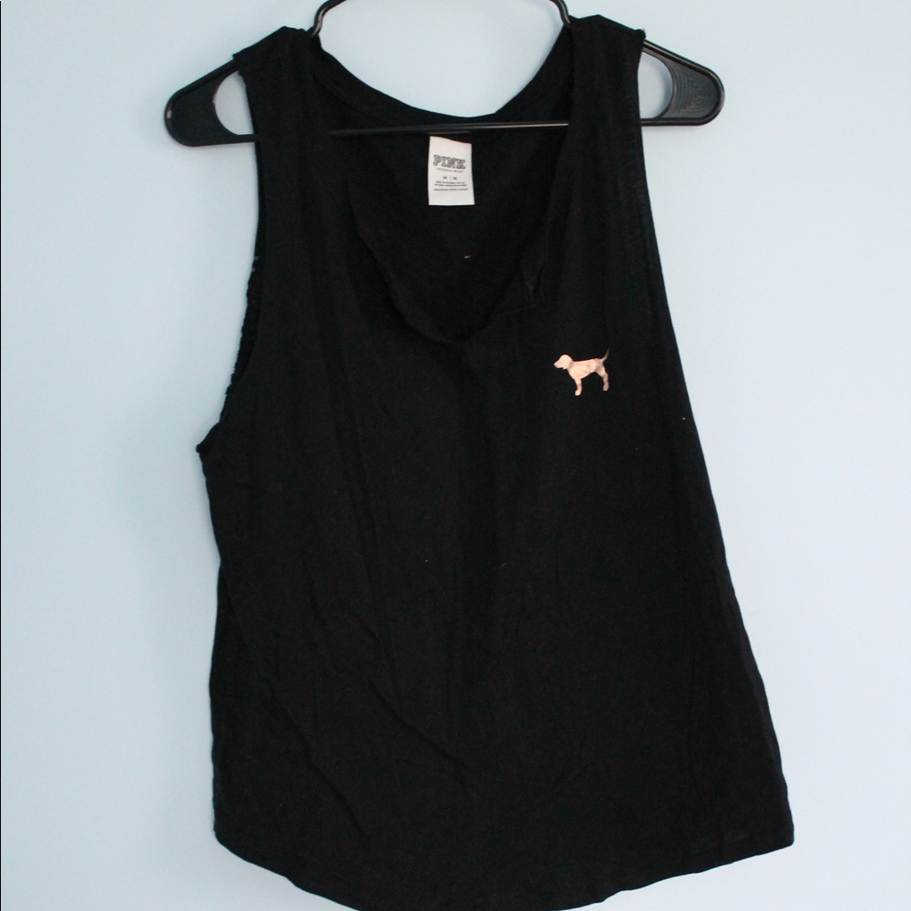 PINK Metallic Muscle Tank