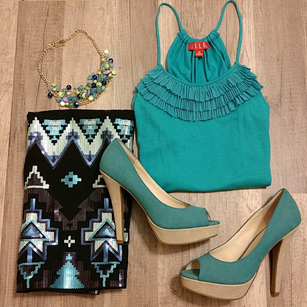 *NEW* ELLE Peep-Toe Platform High Heels
