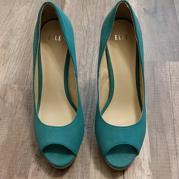*NEW* ELLE Peep-Toe Platform High Heels - Picture 3 of 8
