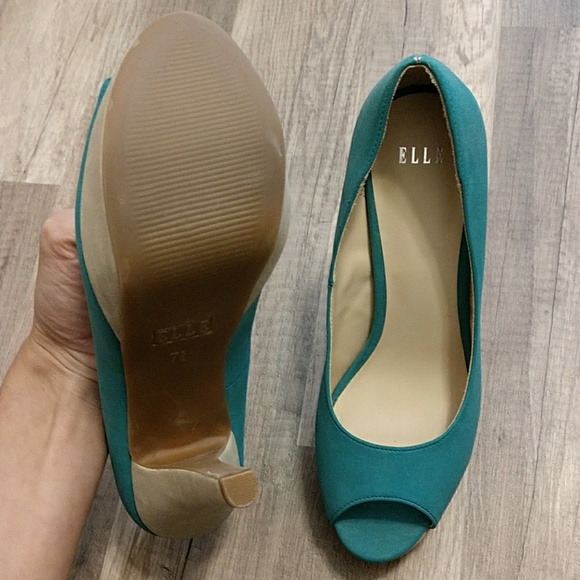 *NEW* ELLE Peep-Toe Platform High Heels - Picture 7 of 8