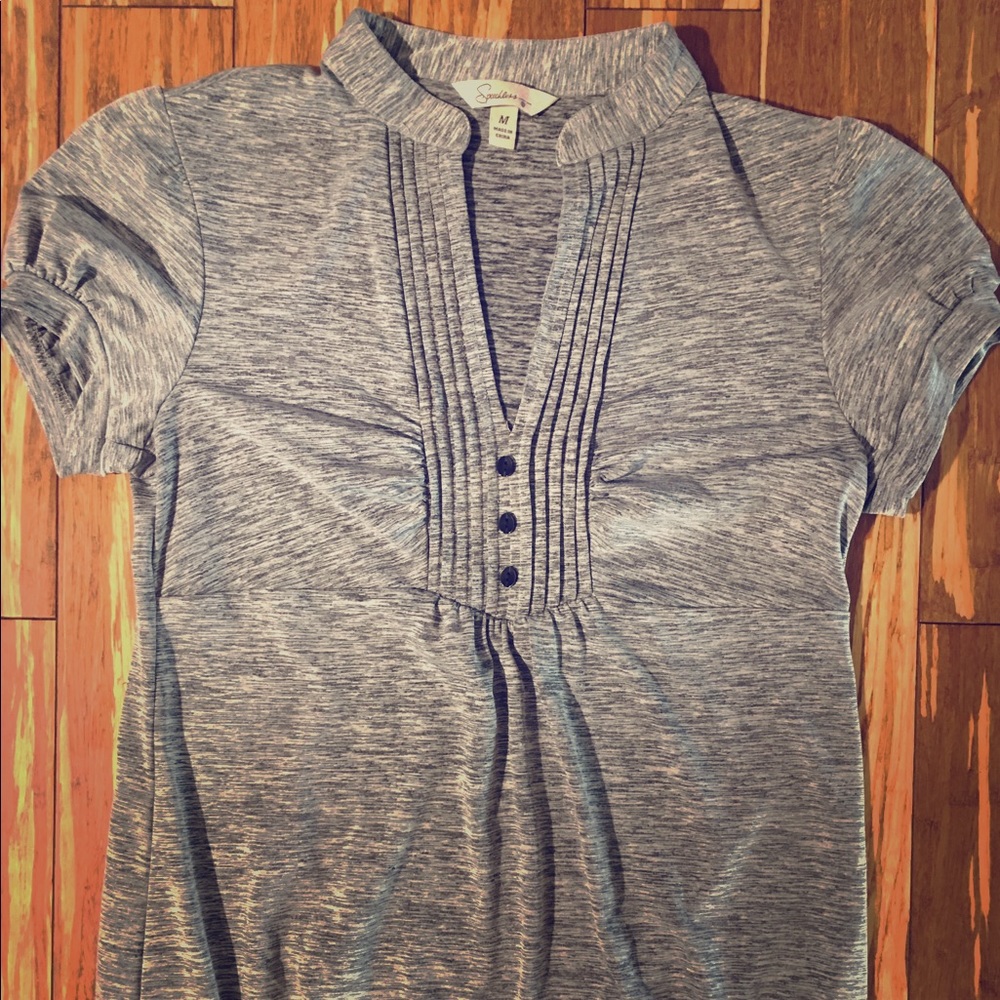 Speckles heather grey Cotton blend blouse