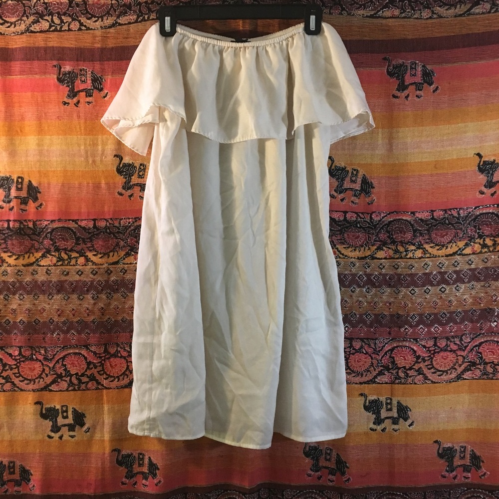 White off-shoulder dress