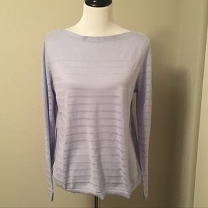 NWT - LOFT Light Blue Light Weight Sweater - Sz L
