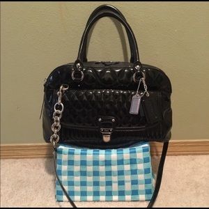 Coach Poppy Pushlock Satchel Handbag
