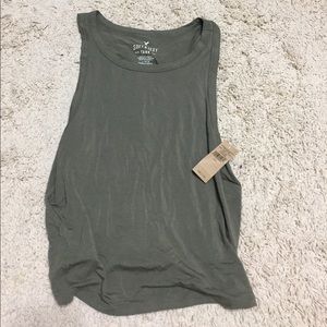 American Eagle olive green tank