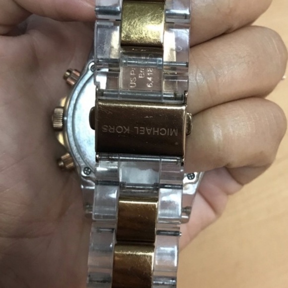 Michael kors, acrylic, rose golf, used, watch - Picture 2 of 2