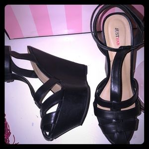 JustFab ski-hi gladiator wedge