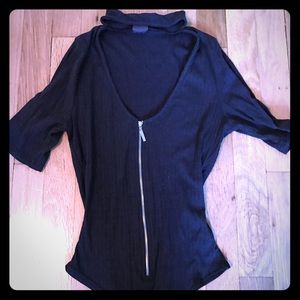 Mystique Boutique zip up bodysuit