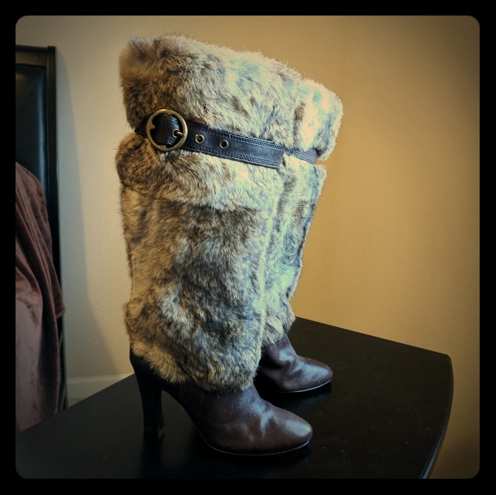 Frye Boots Rabbit Fur