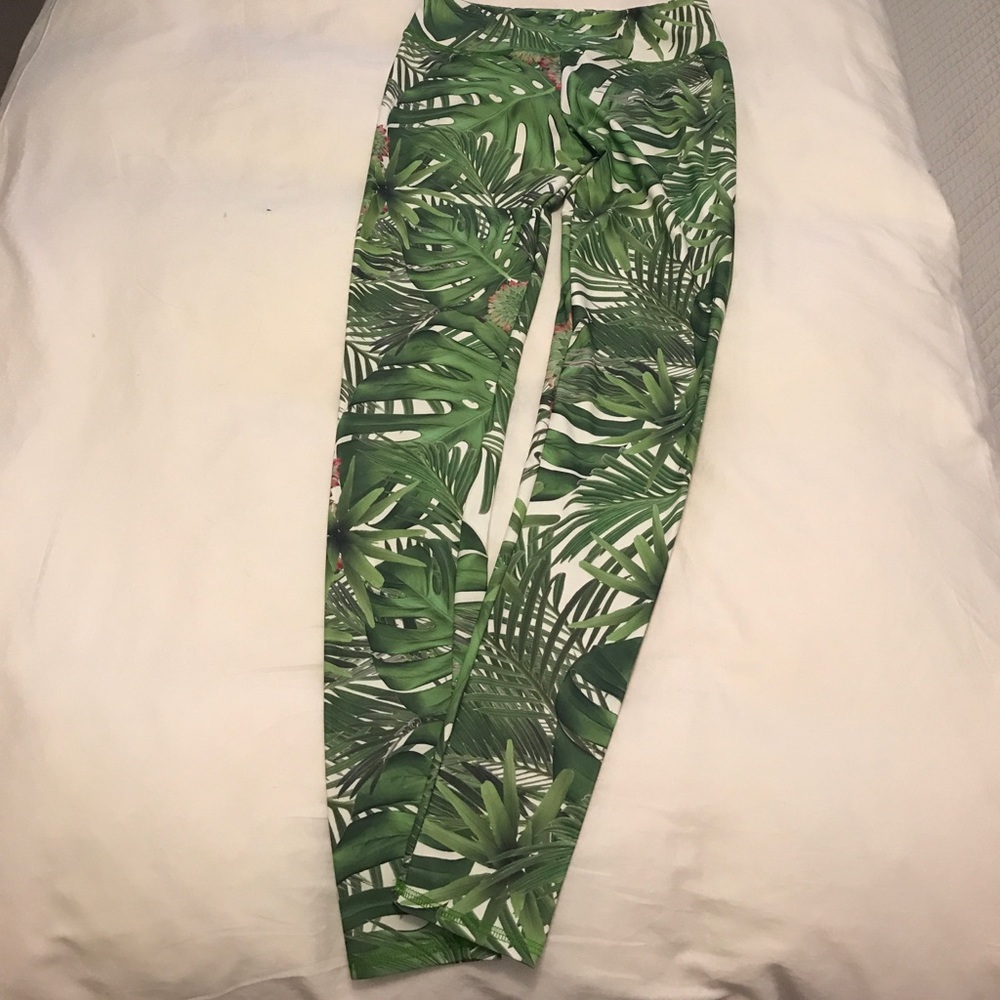 Palm Print Workout Leggings