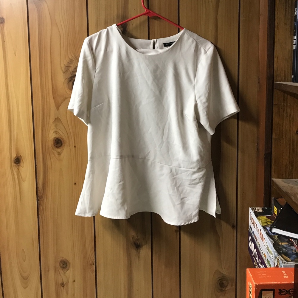 Banana republic cream blouse