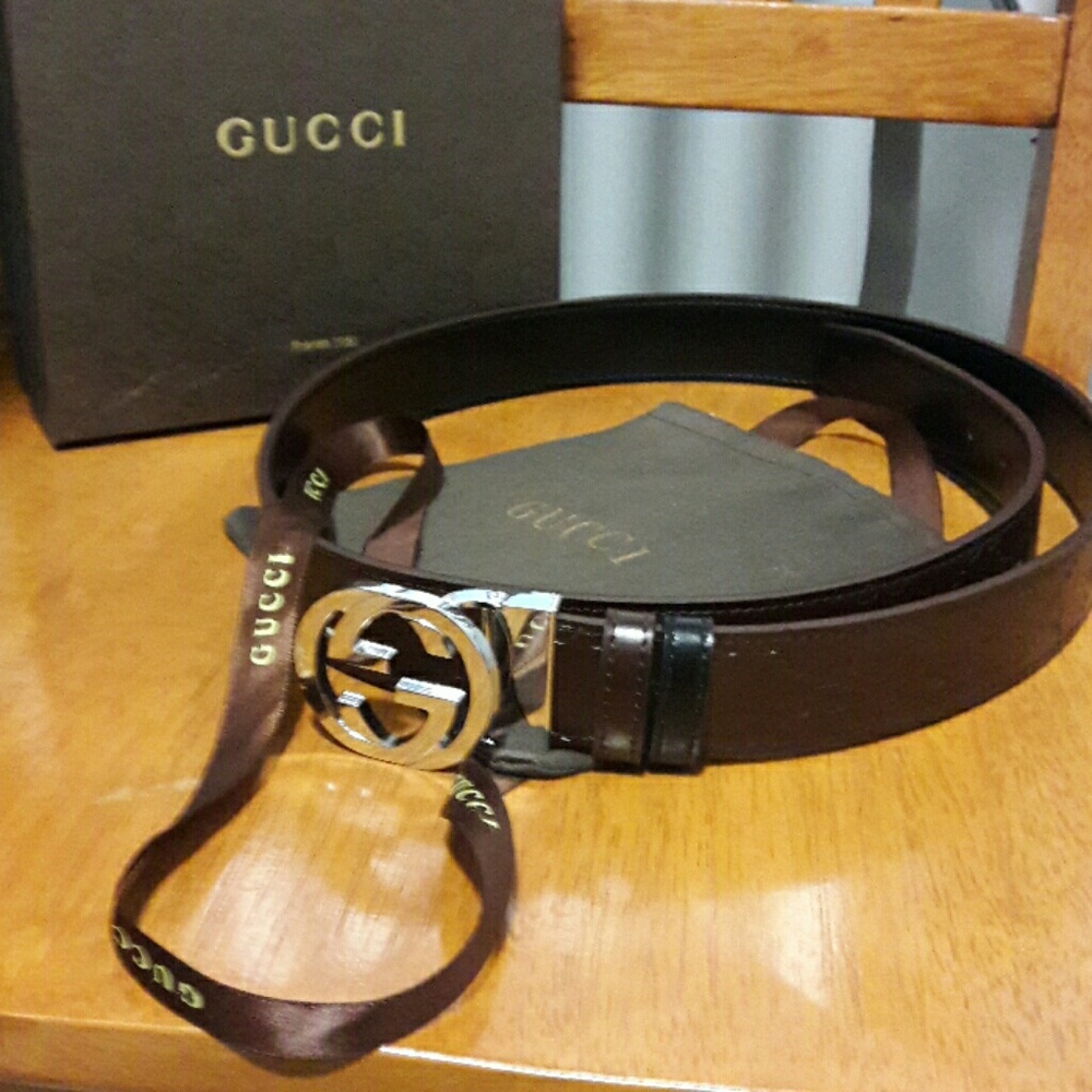 Gucci Belt blck/brwn reversible size 95/38