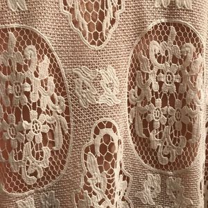 Ivory & nude lace shift dress