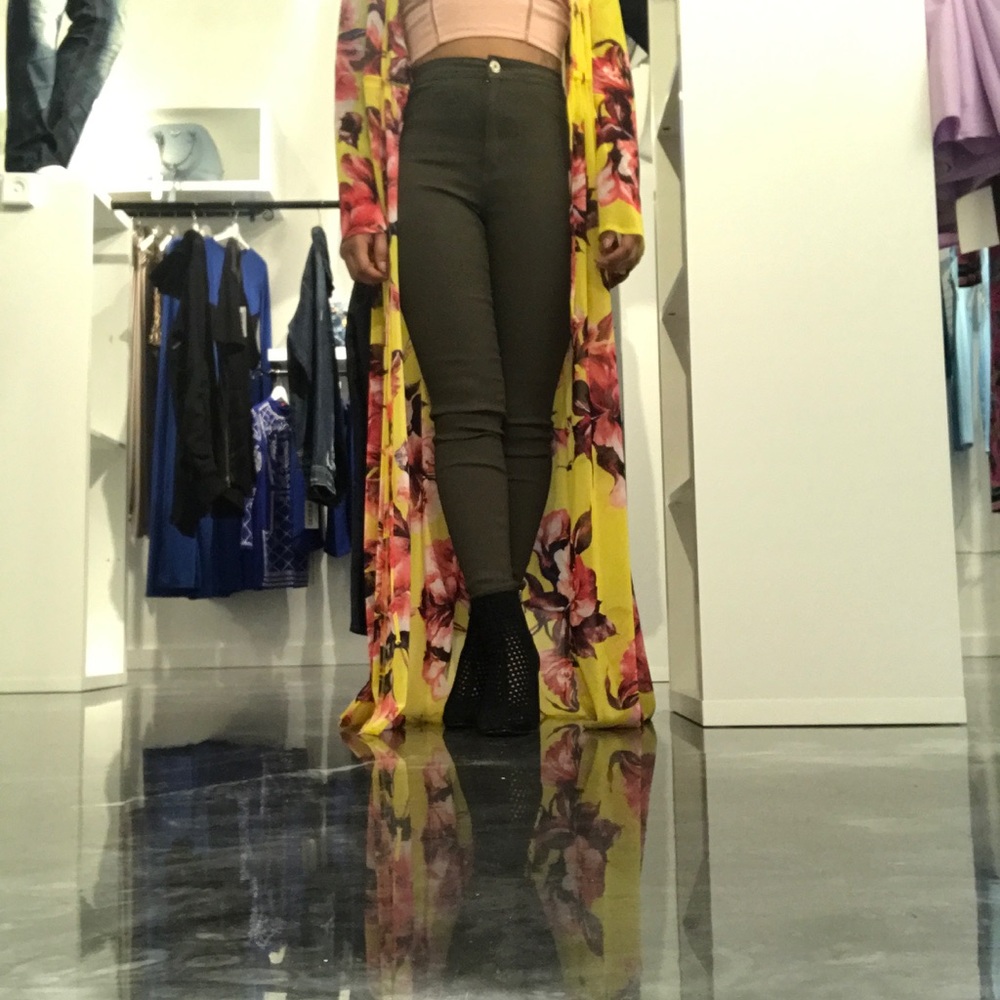 Yellow Floral cape