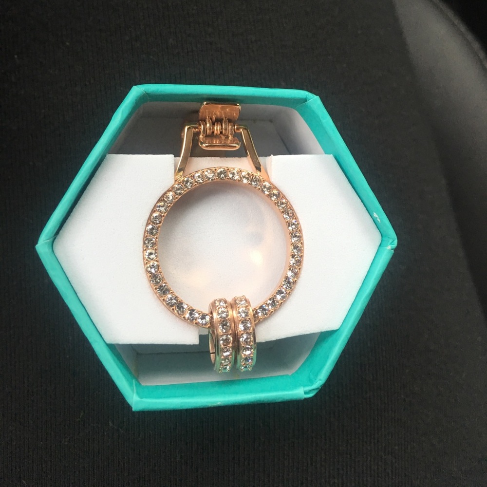 Rose gold origami owl lanyard chain