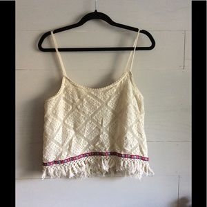 Lace crop tank