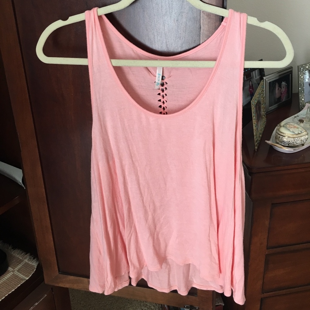Coral colored tank top