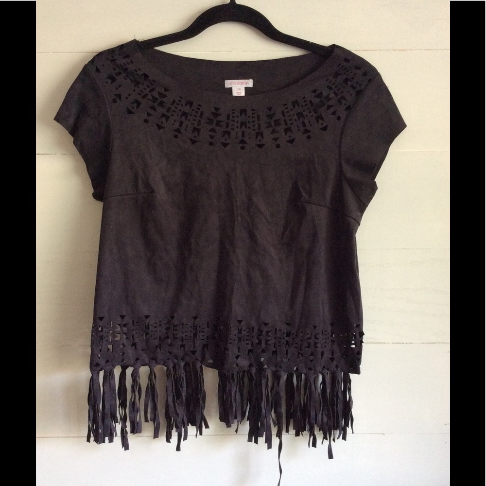 Fringed crop top