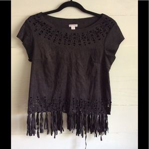Fringed crop top