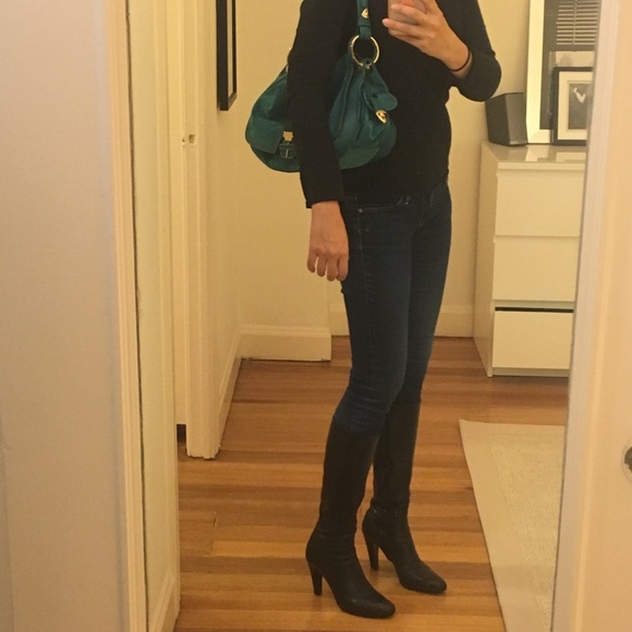 NWT Jimmy Choo Emerald Suede Handbag w/Gold - Picture 8 of 8