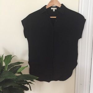 UO Silence and Noise Black Collared Shirt XS