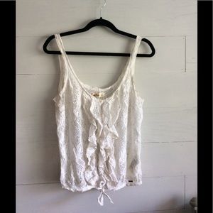Lace ruffle tank