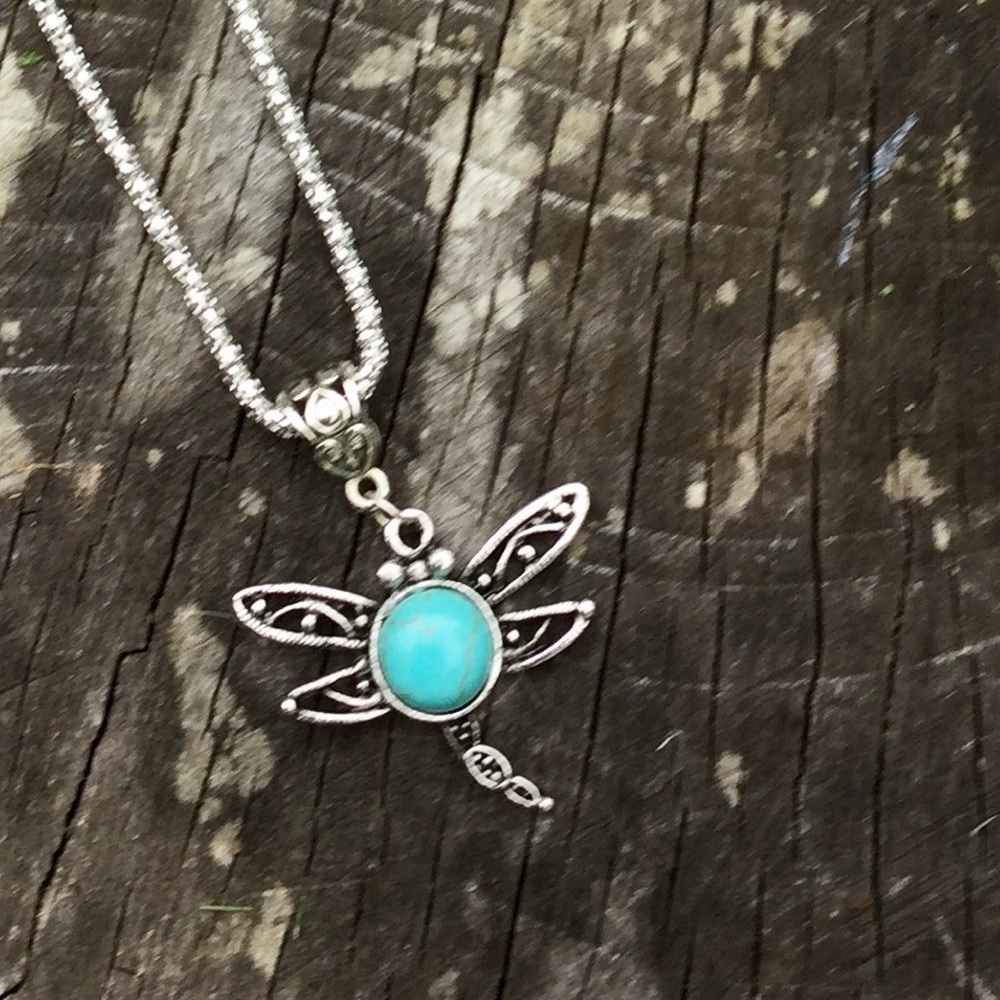 ⚜️Fashion Turquoise Necklace Pendant-Dragonfly⚜️