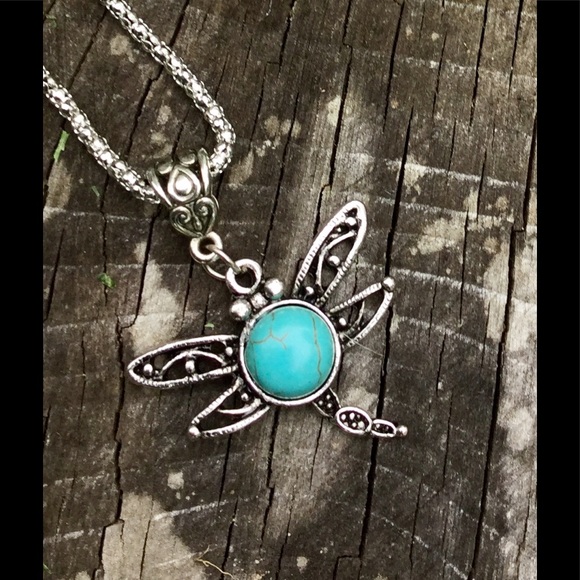⚜️Fashion Turquoise Necklace Pendant-Dragonfly⚜️ - Picture 2 of 8
