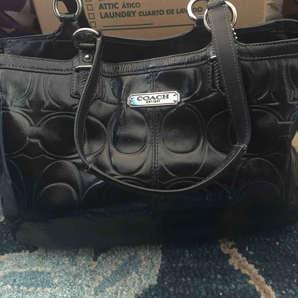 Coach Patent Leather Tote Purse