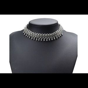 Bollywood inspired silver choker