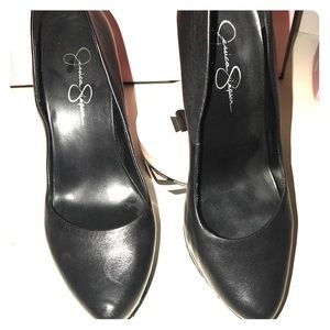 Jessica Simpson - Waleo black leather platform