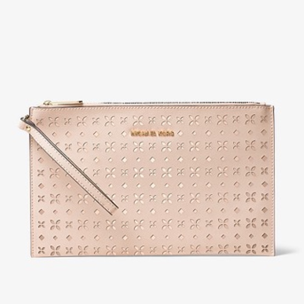 FLASH SALE!! MK X-large Perforated-leather Clutch