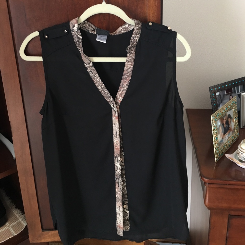 Black sheer tank top