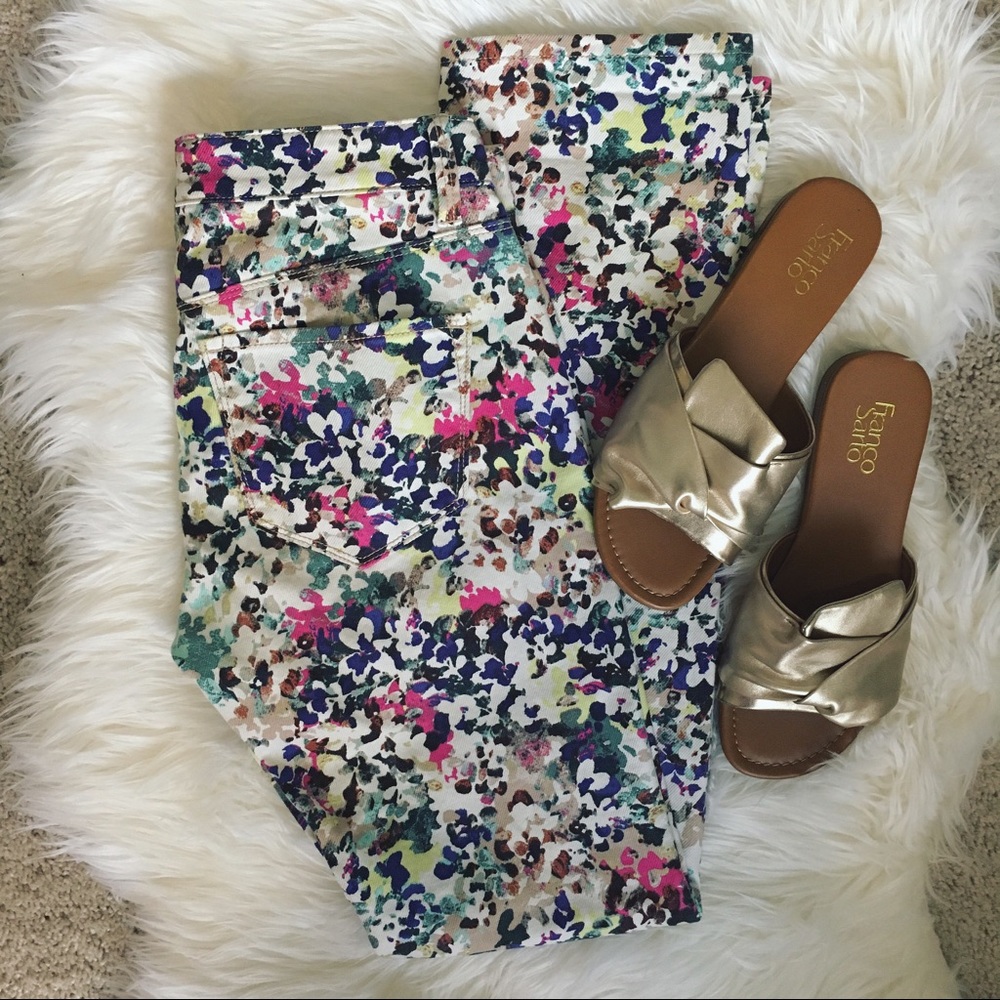 Ann Taylor Floral Jeans