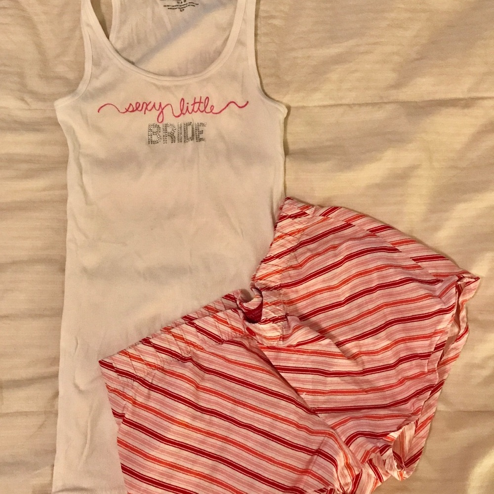 Bride Tank w/ PJ shorts