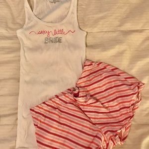 Bride Tank w/ PJ shorts