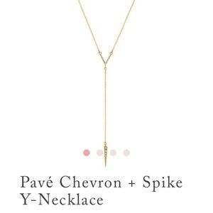 Chloe+Isabel Pavé Chevron + Spike Y-Necklace