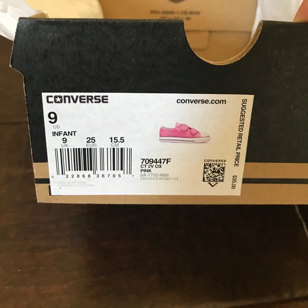 Pink Converse with Velcro