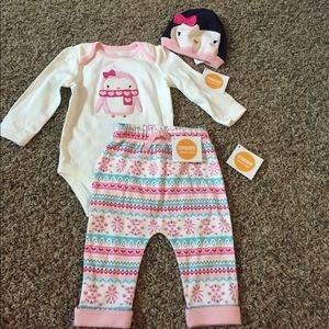Gymboree matching outfit with beanie
