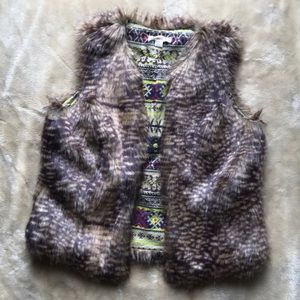 Faux fur vest