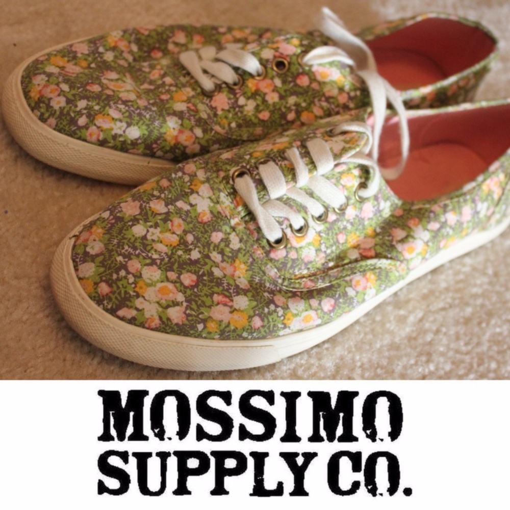Mossimo floral colorful converse style flats