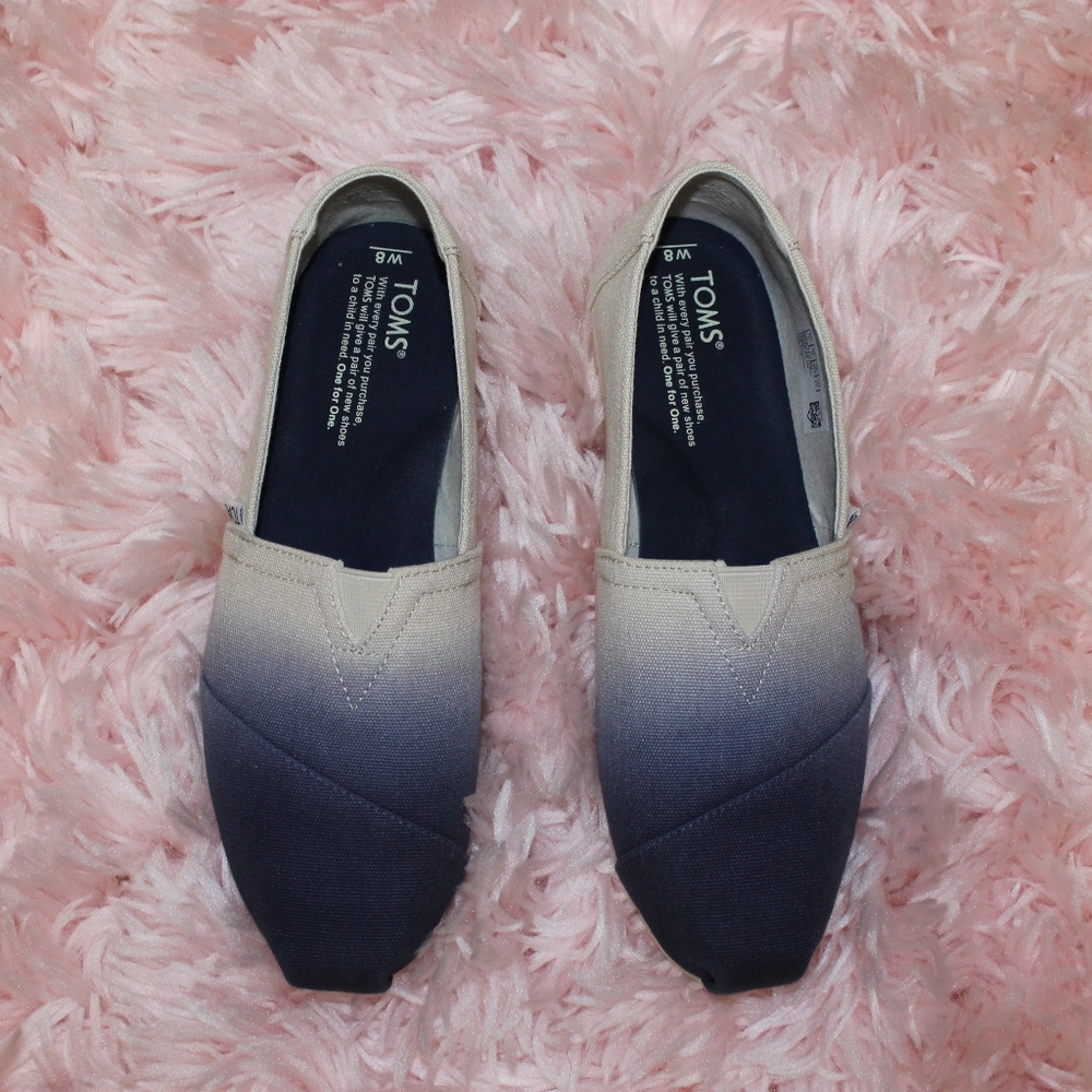 Toms Classic Slip-Ons Navy Ombre Size 8